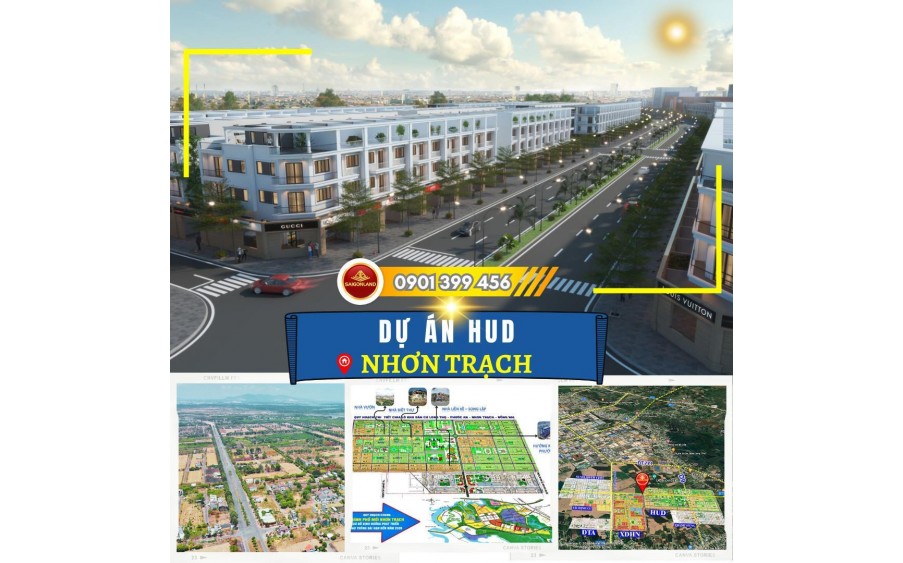 Saigonland Nhơn Trạch Cập nhật giá bán đất nền dự án Hud Nhơn Trạch Đồng Nai - Đất nền sân bay Long Thành và vùng ven TPHCM.